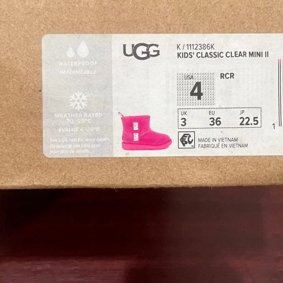Ugg, Girls, Classic Clear Mini, 1112386K, Pink - Picture 3 of 11